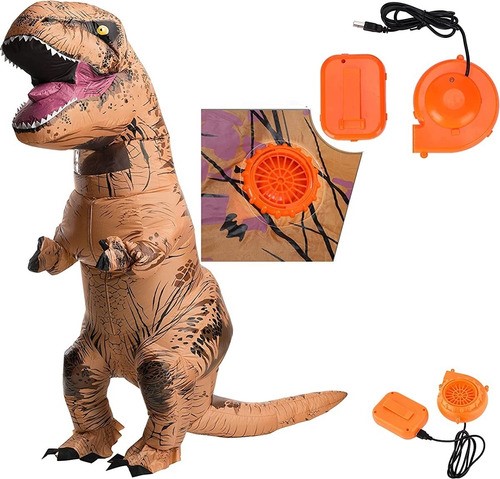 "Mini Ventilador Soplador Para Disfraz De Dinosaurio Inflable naranja "