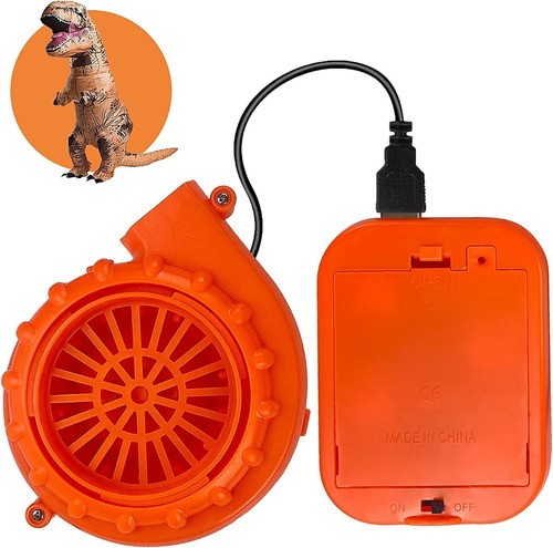 "Mini Ventilador Soplador Para Disfraz De Dinosaurio Inflable naranja "