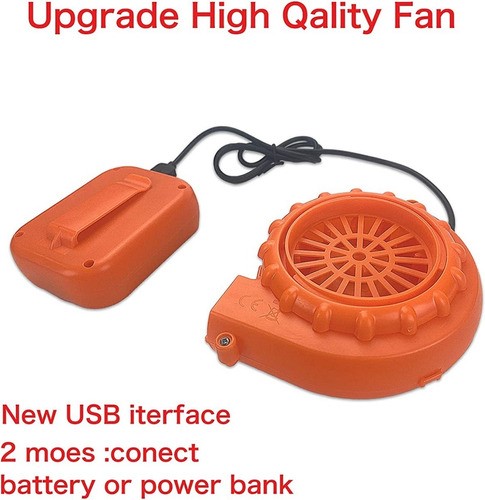 "Mini Ventilador Soplador Para Disfraz De Dinosaurio Inflable naranja "
