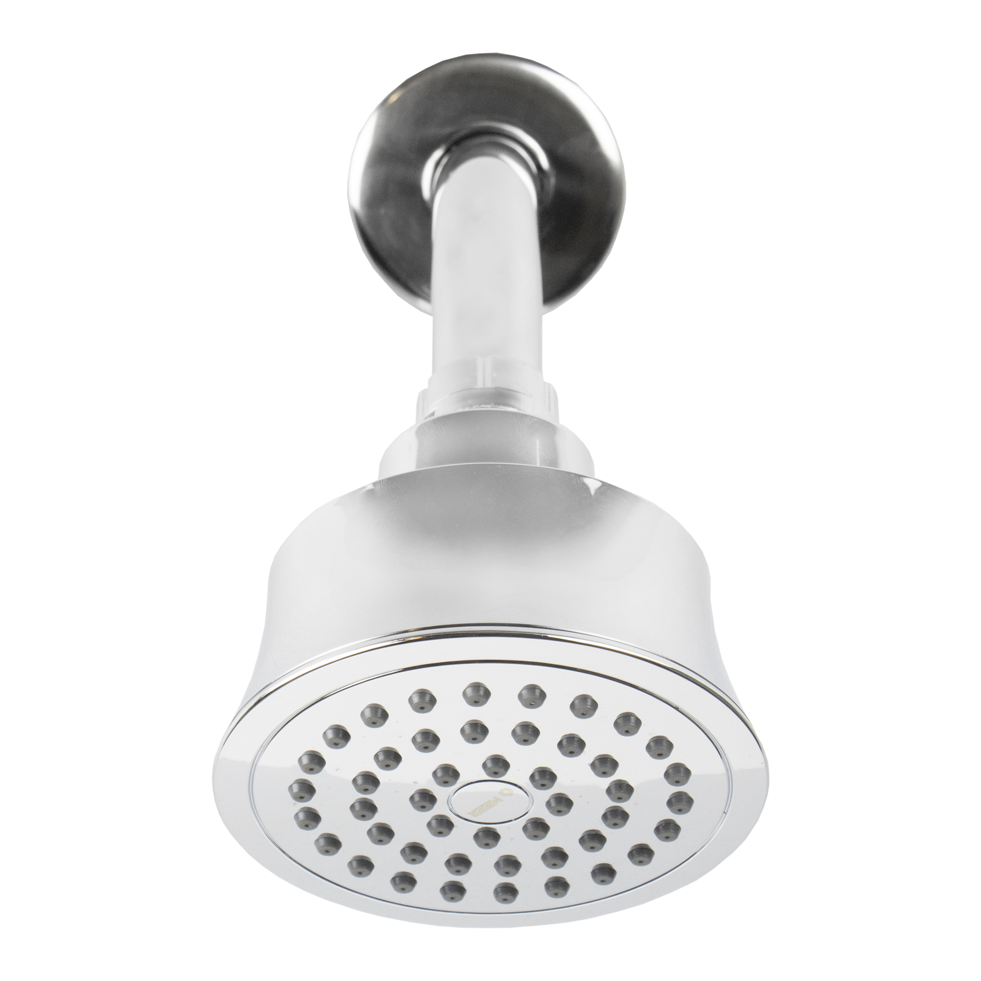 MEER Faucets  by CNX | Regadera Redonda de 10 cm con Cuello de 15 cm, Cabezal de Ducha de ABS con Tubo de Metal Cromado. Multiposición, Anti-Sarro y Funciona con Presión Baja
