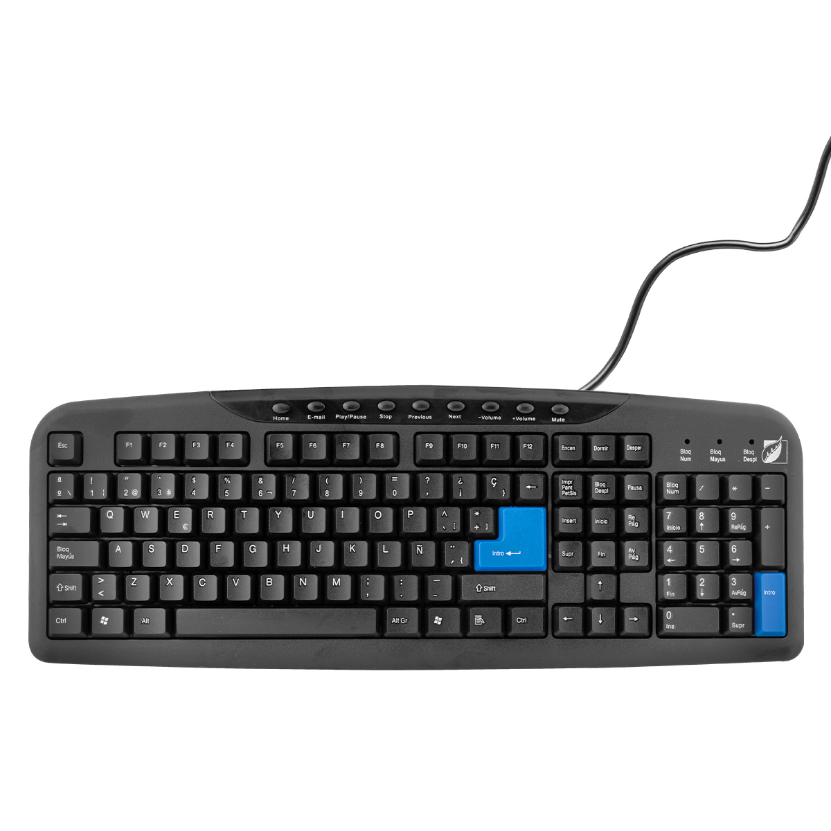 Teclado Para Pc Qwerty Green Leaf 9 Teclas 18-8342