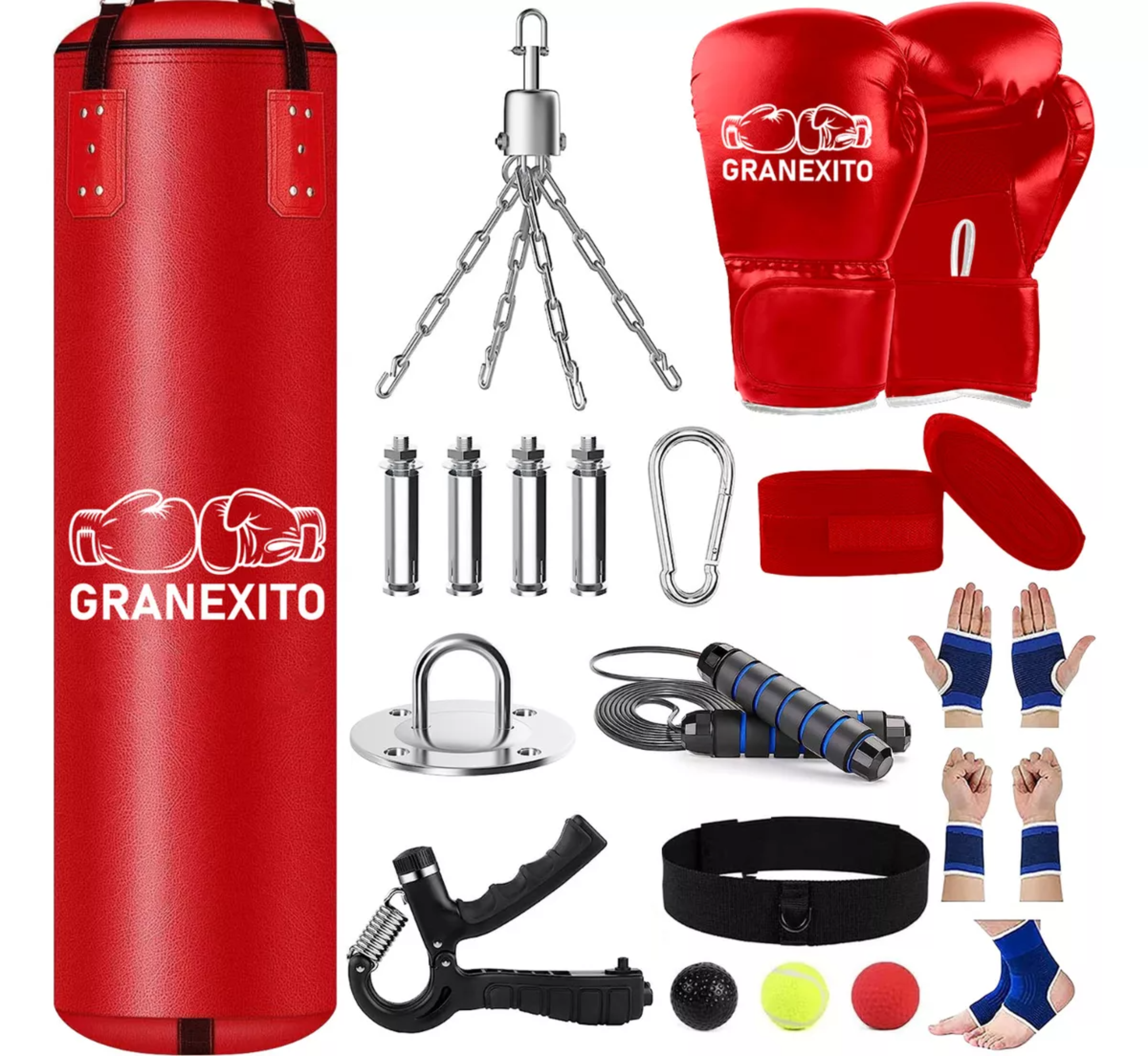 Saco Bolsa Boxeo 1.2m Premium Pu Saco De Boxeo Deportivo Kit.