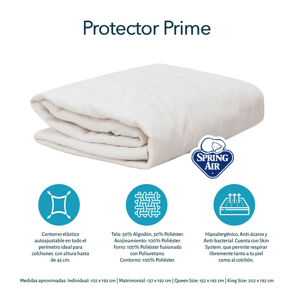 Colchon King Size Dicasa Cupra con Almohada One y Protector.