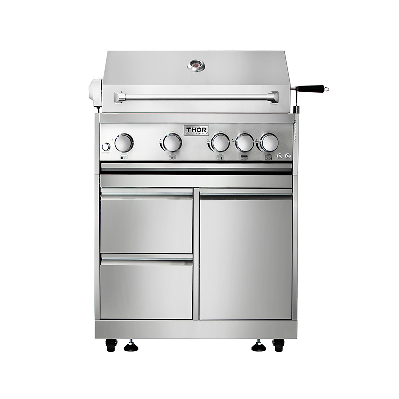 Set de Asador 4 Quemadores con Gabinete en Acero Inoxidable THOR Kitchen