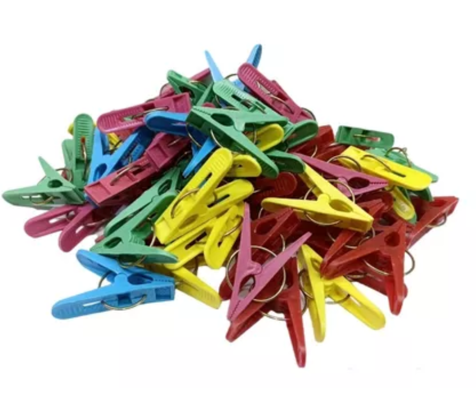 PINZA BROCHE PARA ROPA (100 PZAS)