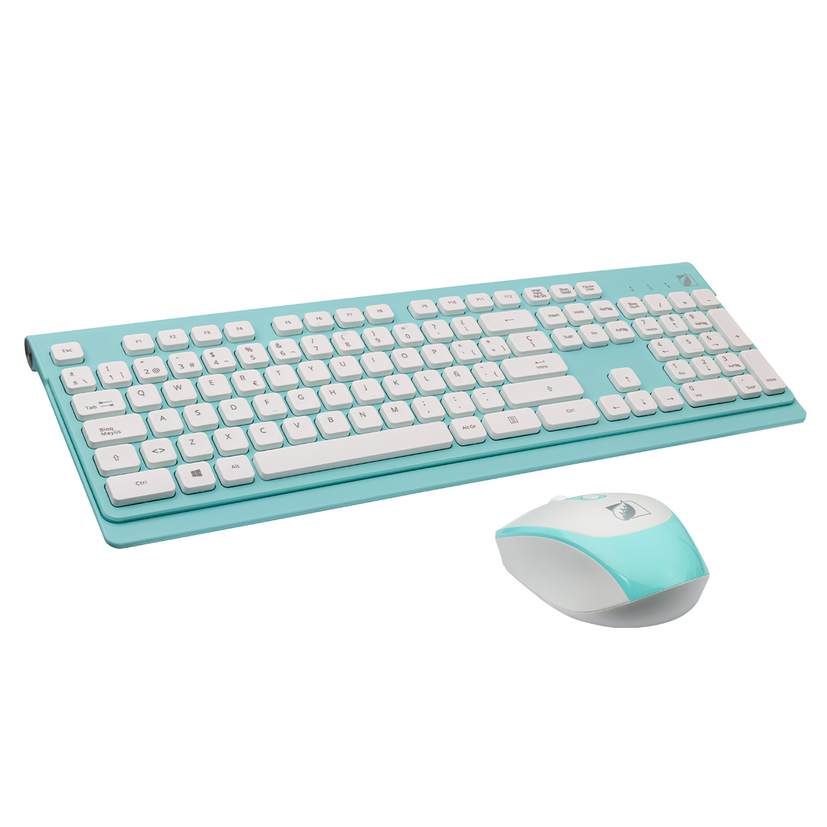 Kit Teclado Y Mouse Green Leaf 18-8381 Azul