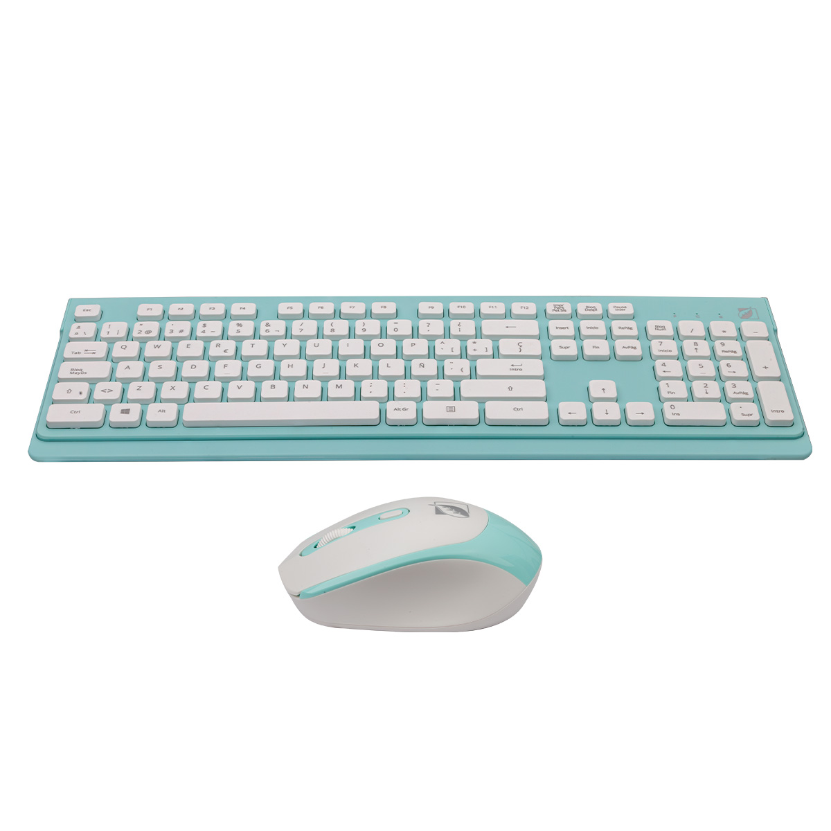 Kit Teclado Y Mouse Green Leaf 18-8381 Azul