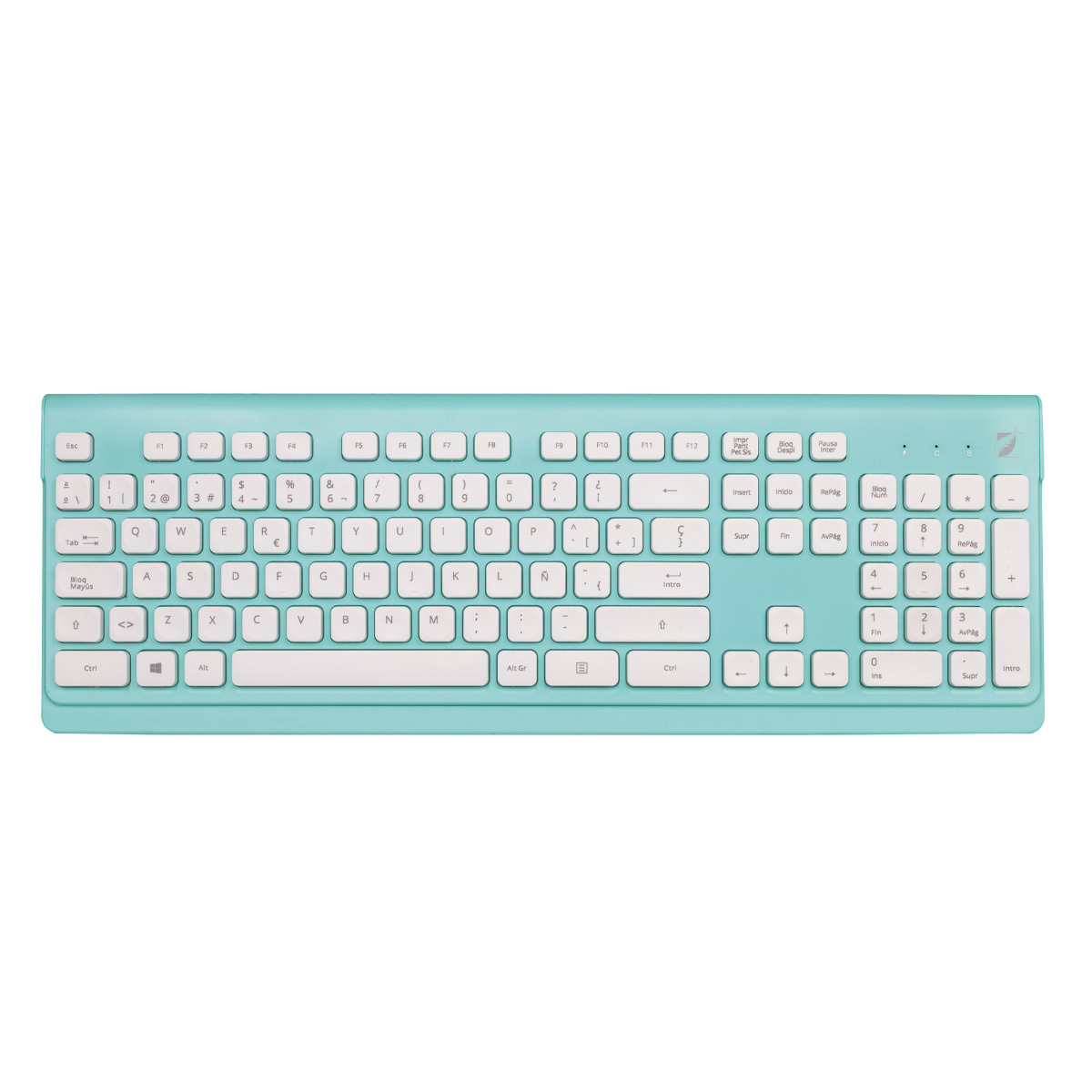 Kit Teclado Y Mouse Green Leaf 18-8381 Azul