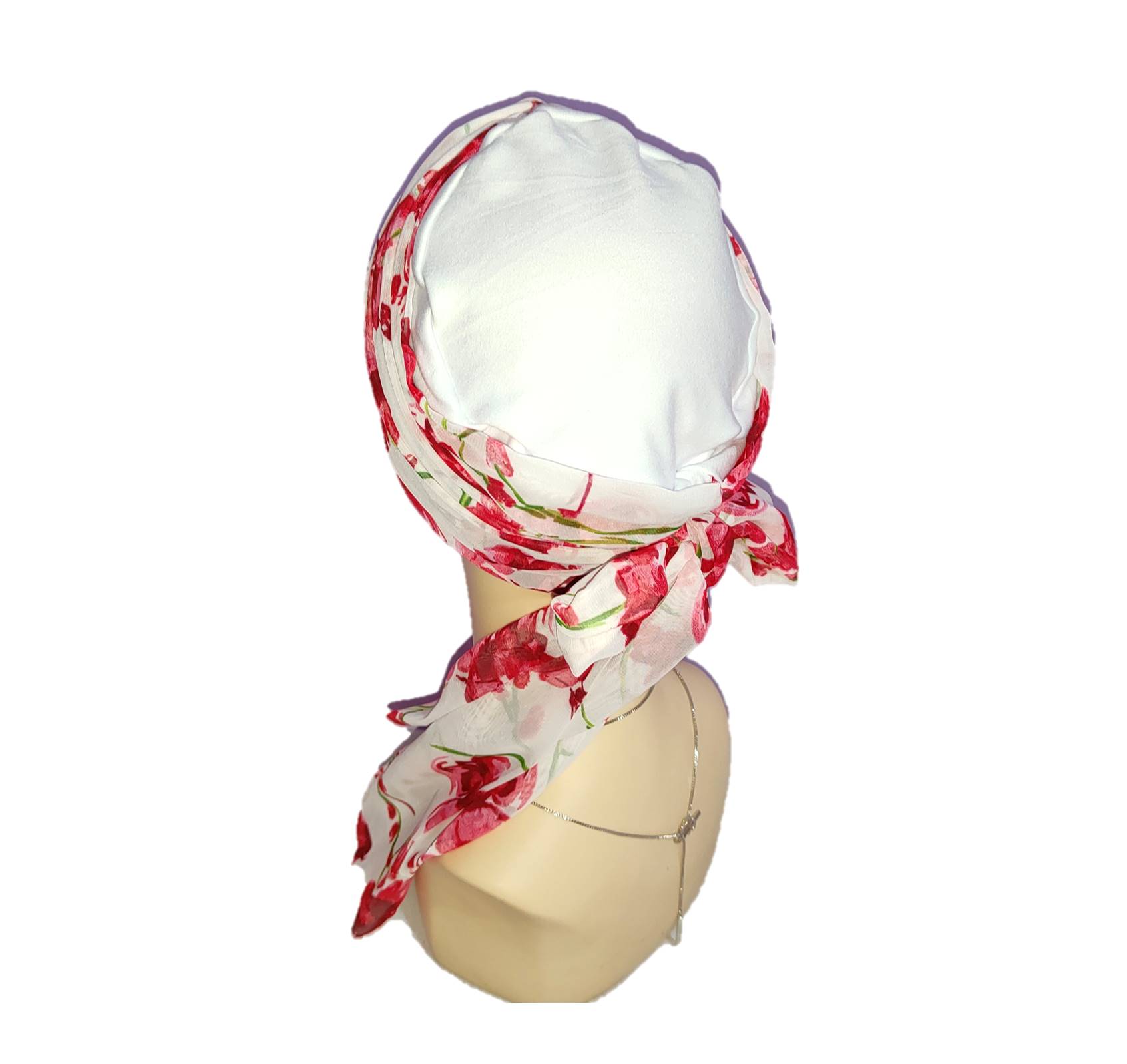 Set de 3 Turbantes Gorro Mujer Elegantes Oncológicos con Accesorios en Mascada.