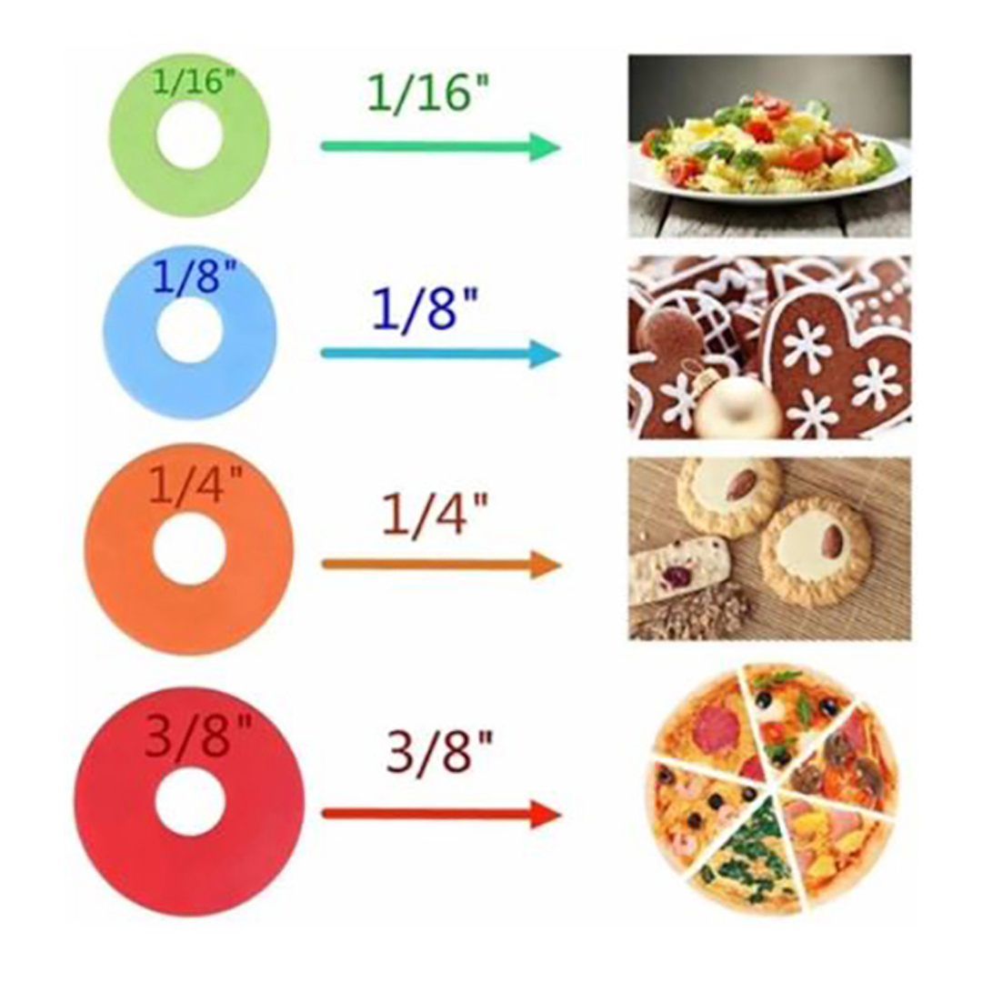 Aleissi Rodillo de Acero Nivelador Emparejador de Masa Pastel Reposteria Fondant 4 Niveles Altura