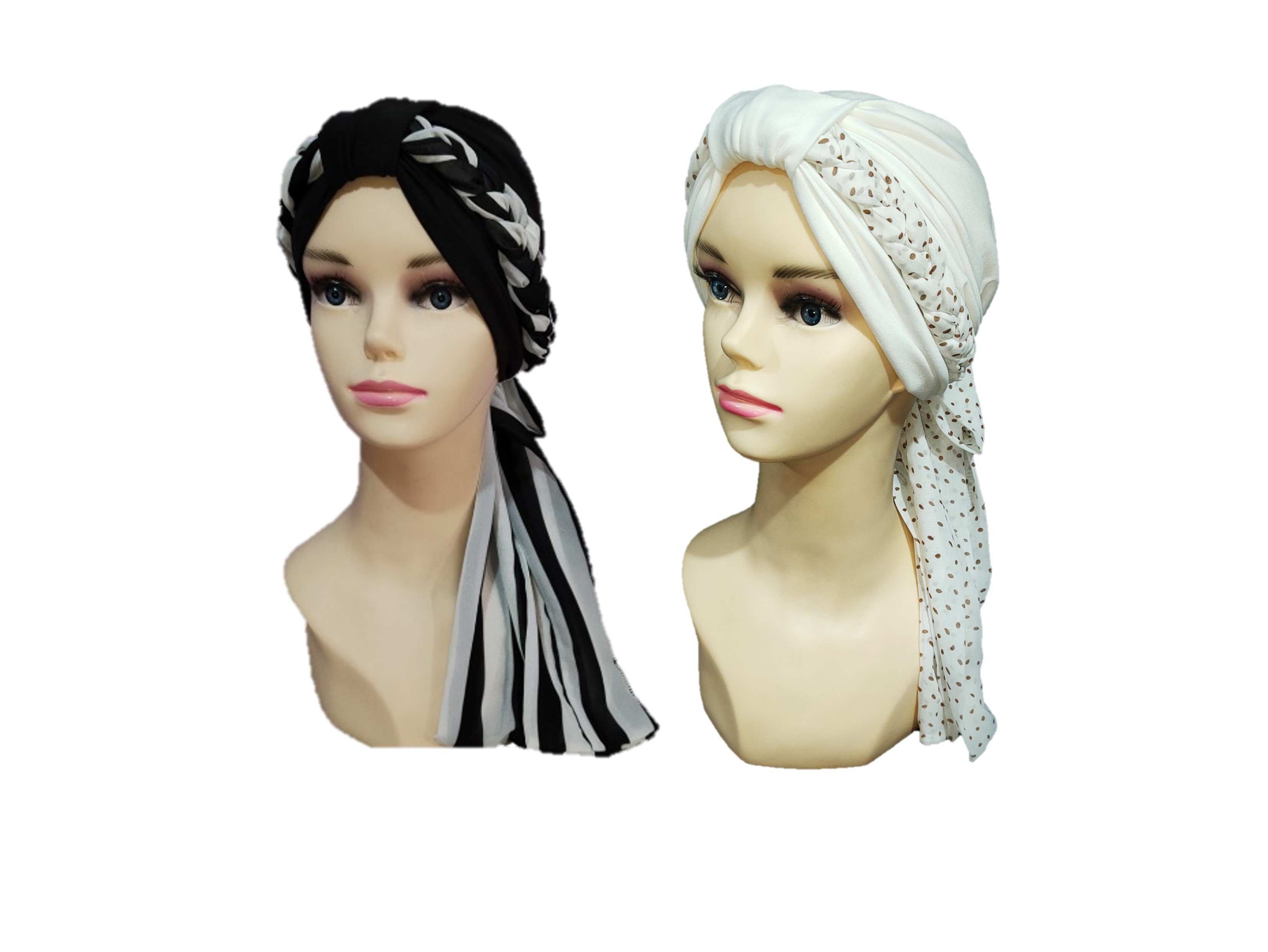 Turbantes elegantes para mujer TYAMIA (2 Piezas): Oncológico, Alopecia.