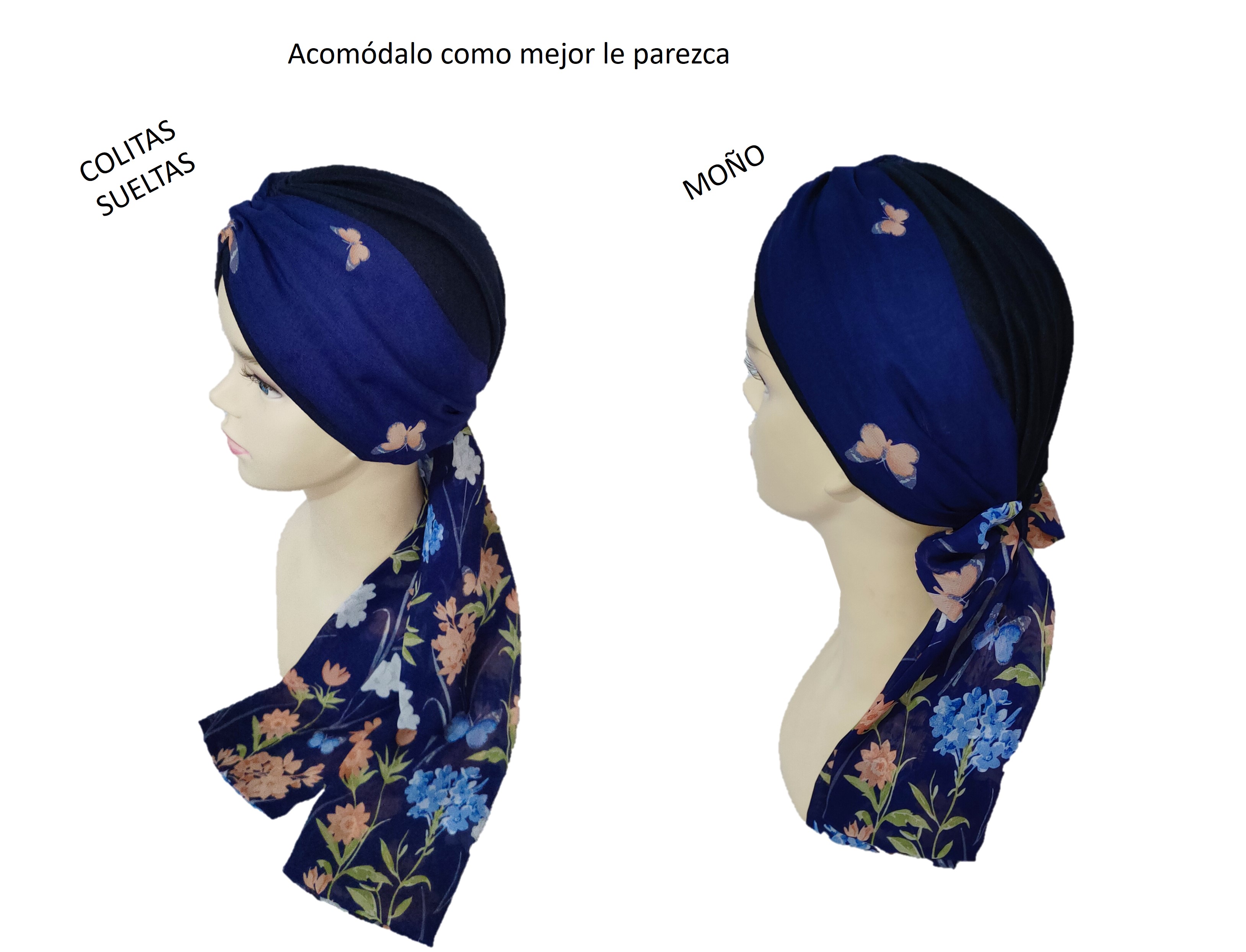 Turbantes elegantes para mujer TYAMIA (2 Piezas): Oncológico, Alopecia.