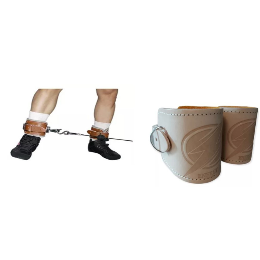 Grilletes Para Tobillo Energy Z De Piel Para Gym