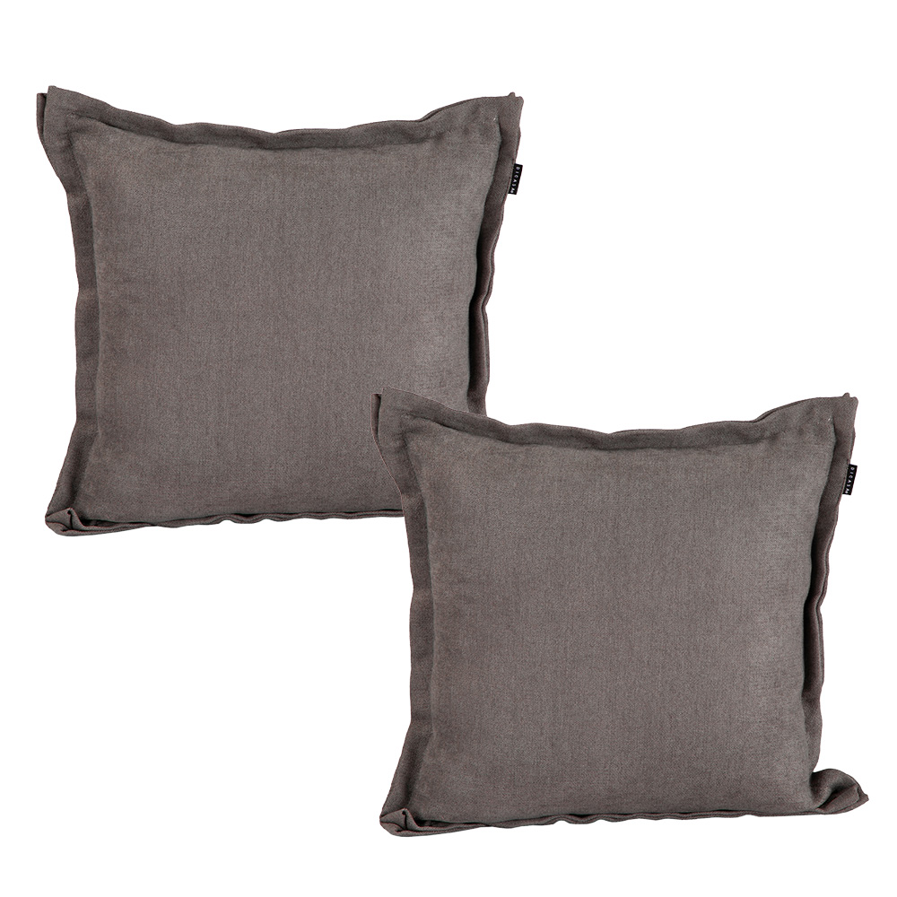 Set de 2 Cojines Decorativos Dicasa Bless Kappa Alessa Gris Oscuro.