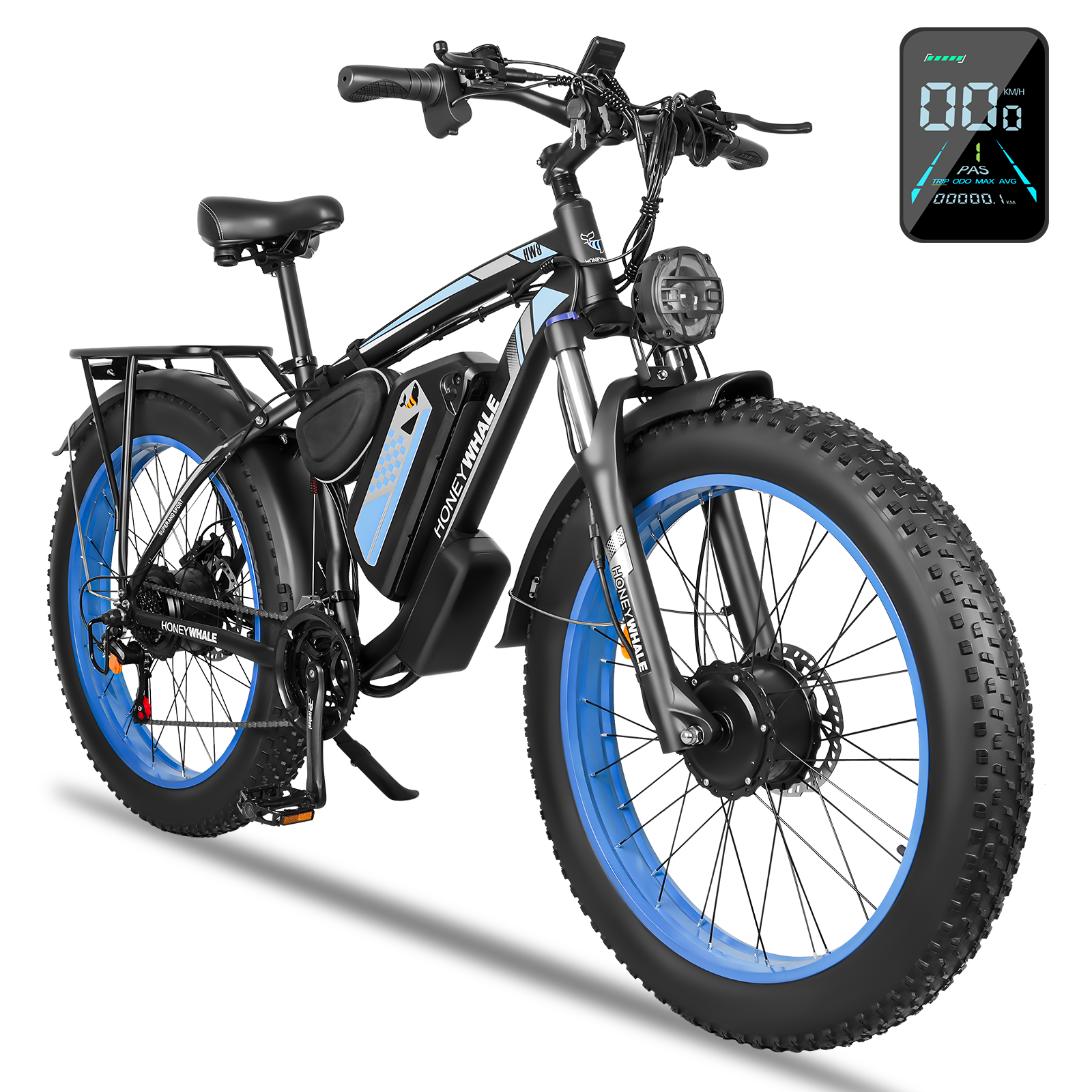 Bicicleta eléctrica de montaña Honey Whale BK08 Azul.