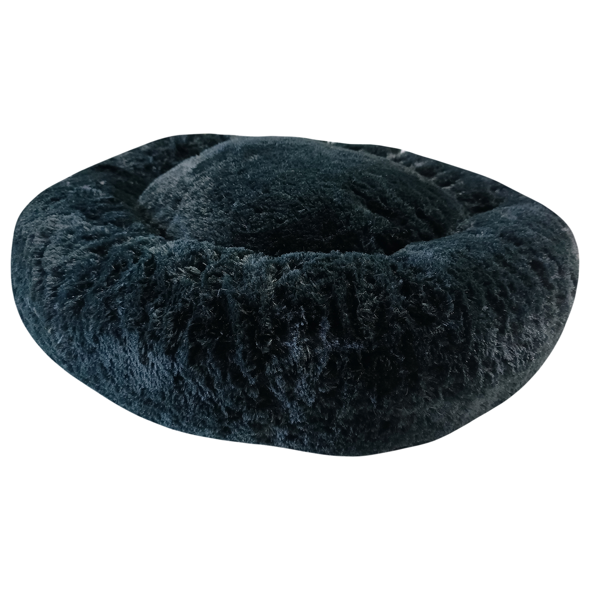 Cama de Peluche Confortable para Perro o Gato, Tres Tamaños, Color Negro