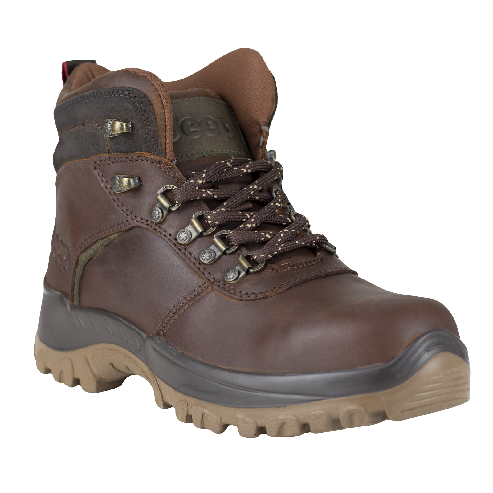 Bota De Seguridad Industrial Trabajo Jeep Hombre 18000 Bronce.