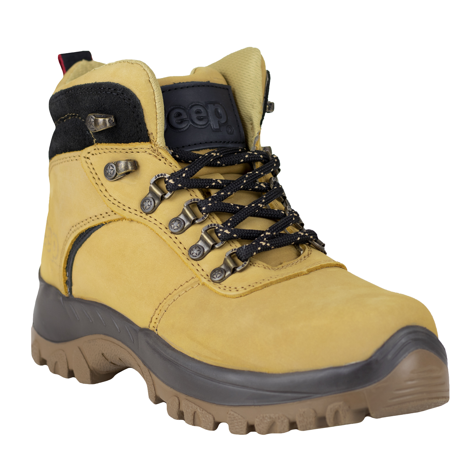 Bota De Trabajo Hombre Seguridad Industrial Jeep 18000 Miel.