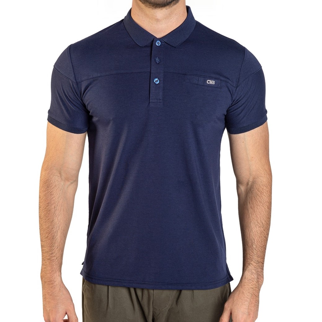 Playera básica tipo Polo Para hombre color azul marino.