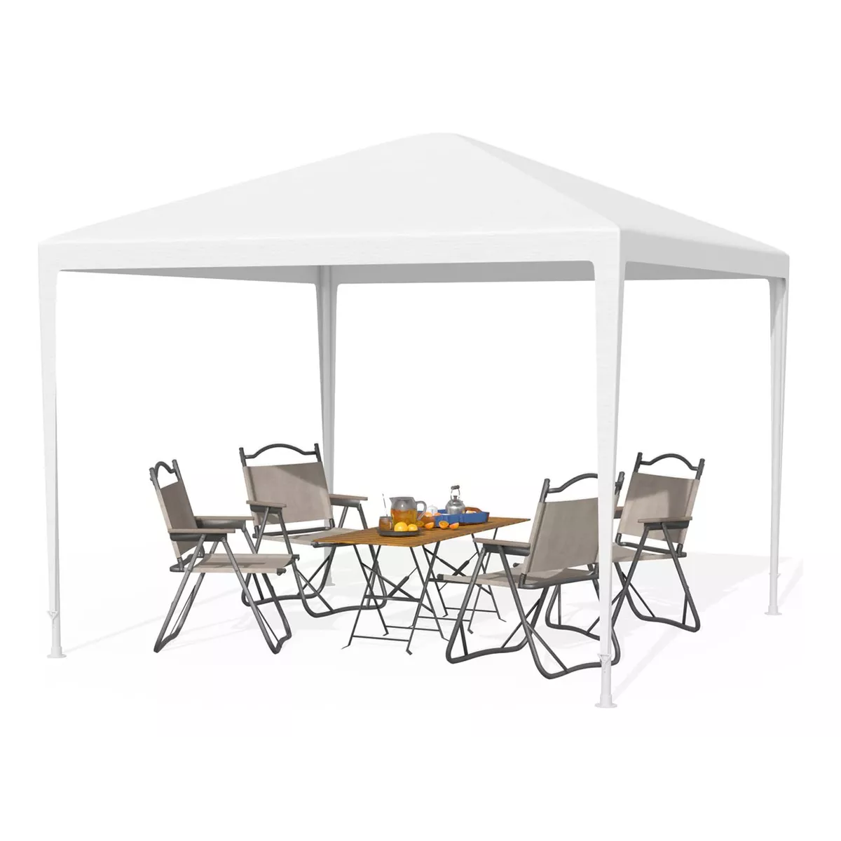 Toldo Reforzado Tienda De Negocios Carpa Simple Blanco 3×3m