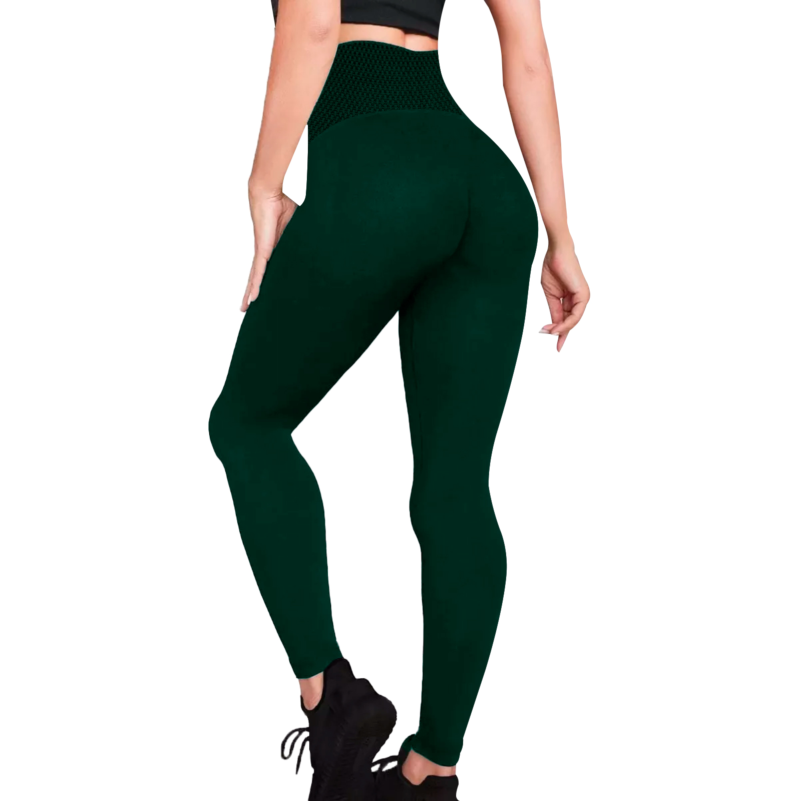 Leggings Termico Mujer, Verde, Cintura Alta, Unitalla, Afelpaddo, Pantalones de Yoga, Estirable, Pilates, Gimnasio, Atletismo.
