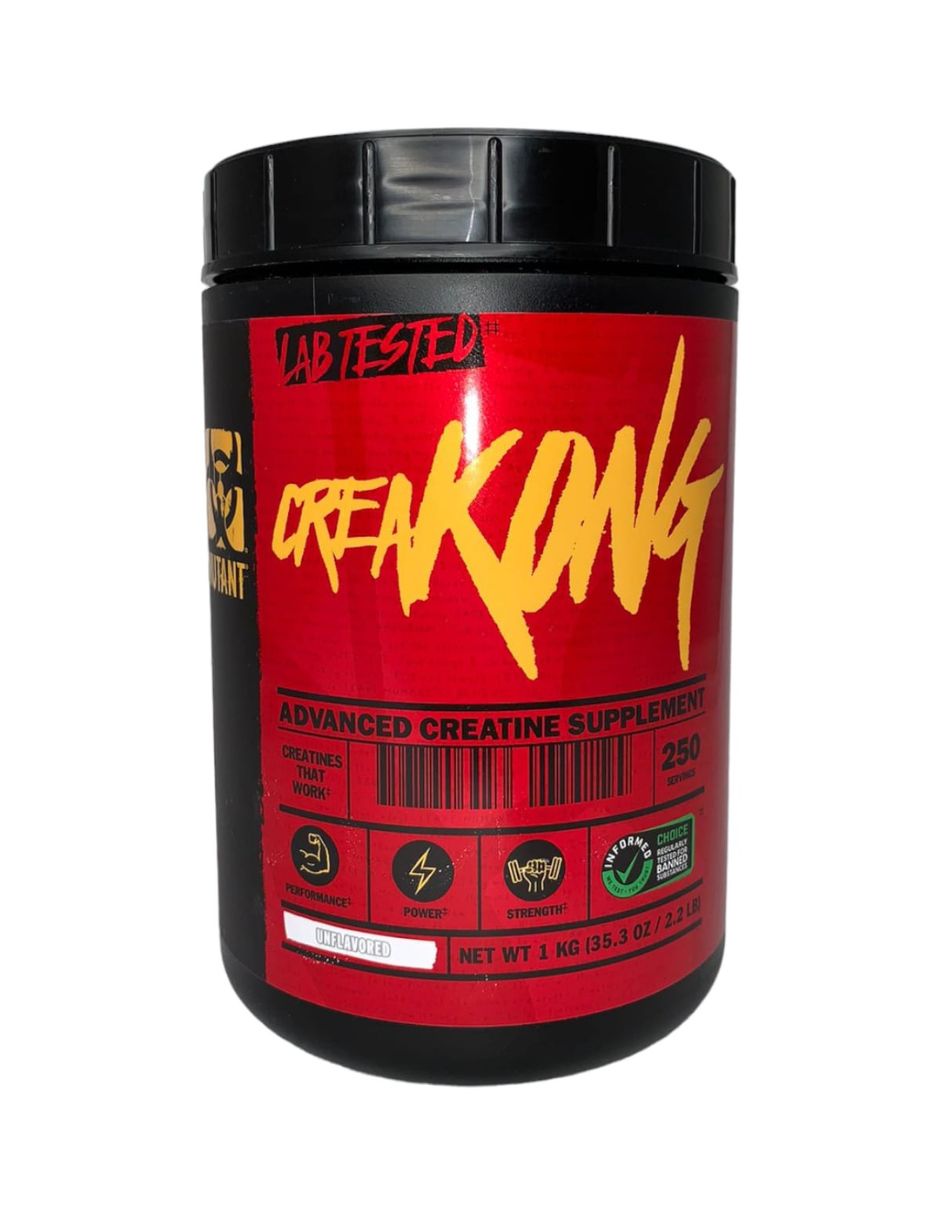 Creatina Creakong 1kg 250 serv, sin sabor MUTANT.