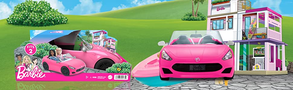 Barbie Estate, Coche Convertible, Set de Juego para niñas de 3 años en adelante