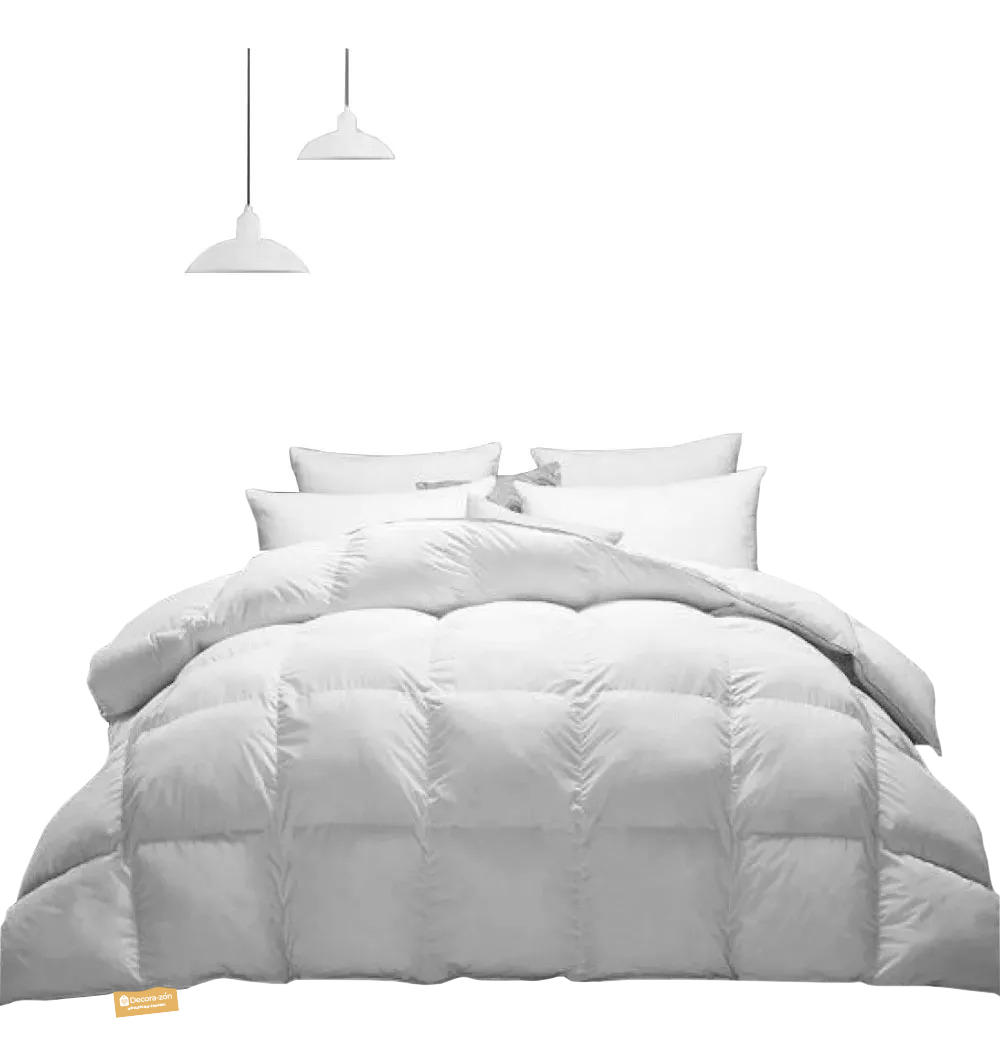 Edredon Acolchado de Plumas de Ganso Natural 95/5 Queen Size