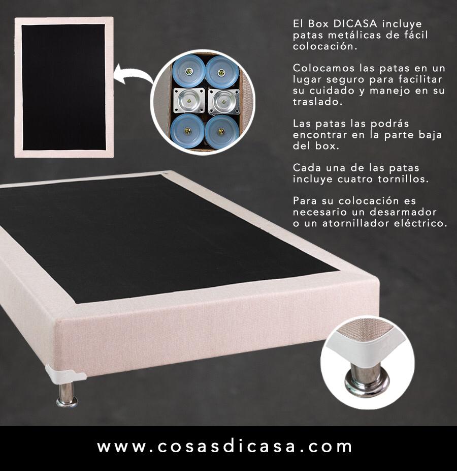 Colchon Matrimonial Dicasa Cupra Con Box Plata y Protector