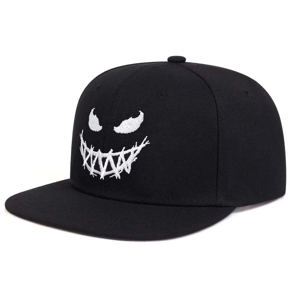 Gorra fantasma blanco táctico negro bordado deporte casuales ajustables sombrero solar protección