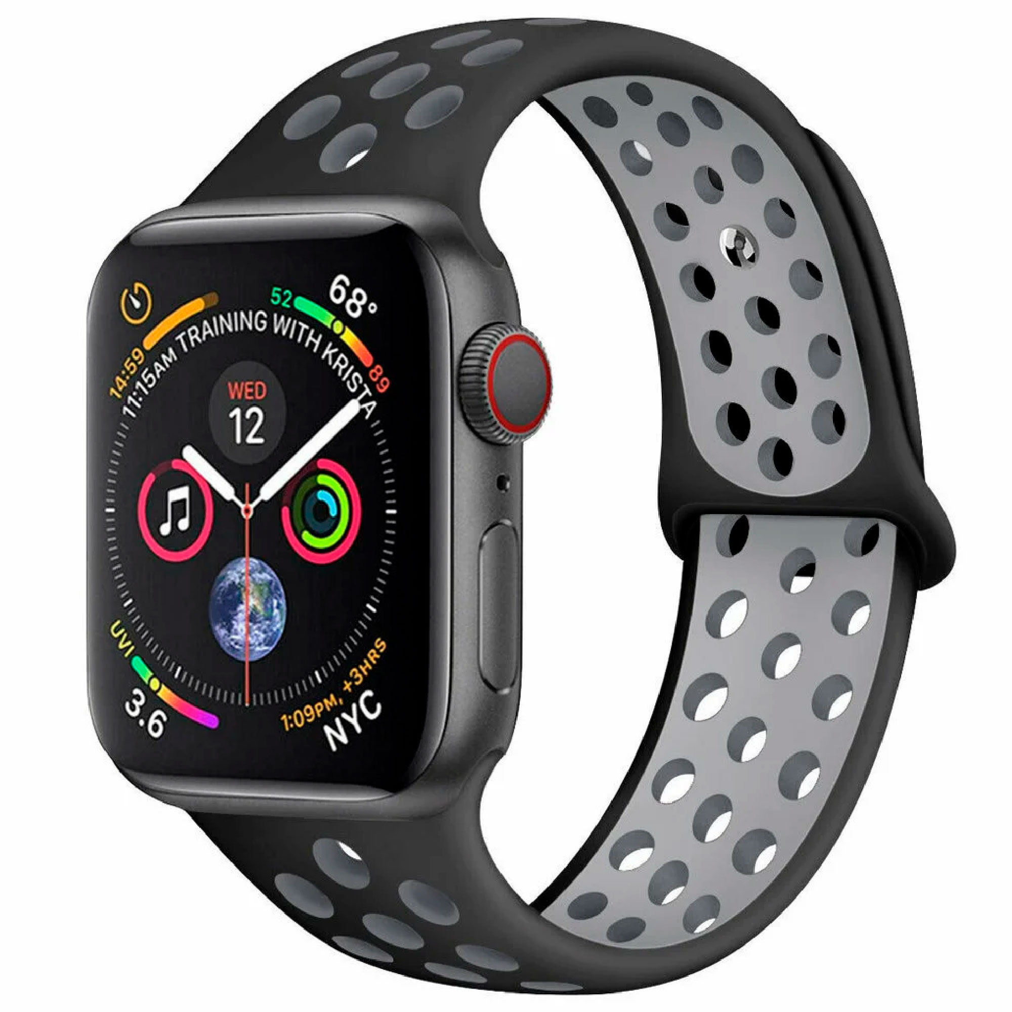 Reloj Smartwatch VAK f9 IP67 Metal Apple Health pasos Calorias Negro