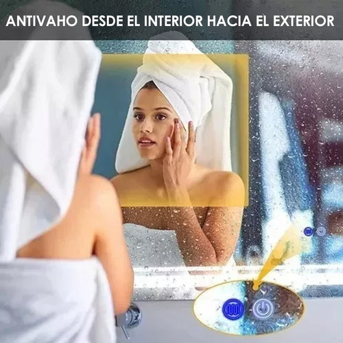 Espejo Con Luz Led Touch De Lujo Para Tocador O Baño 50x70cm