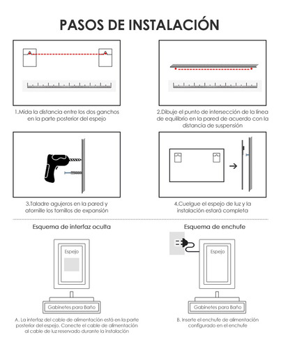 Espejo Con Luz Led Touch De Lujo Para Tocador O Baño 50x70cm