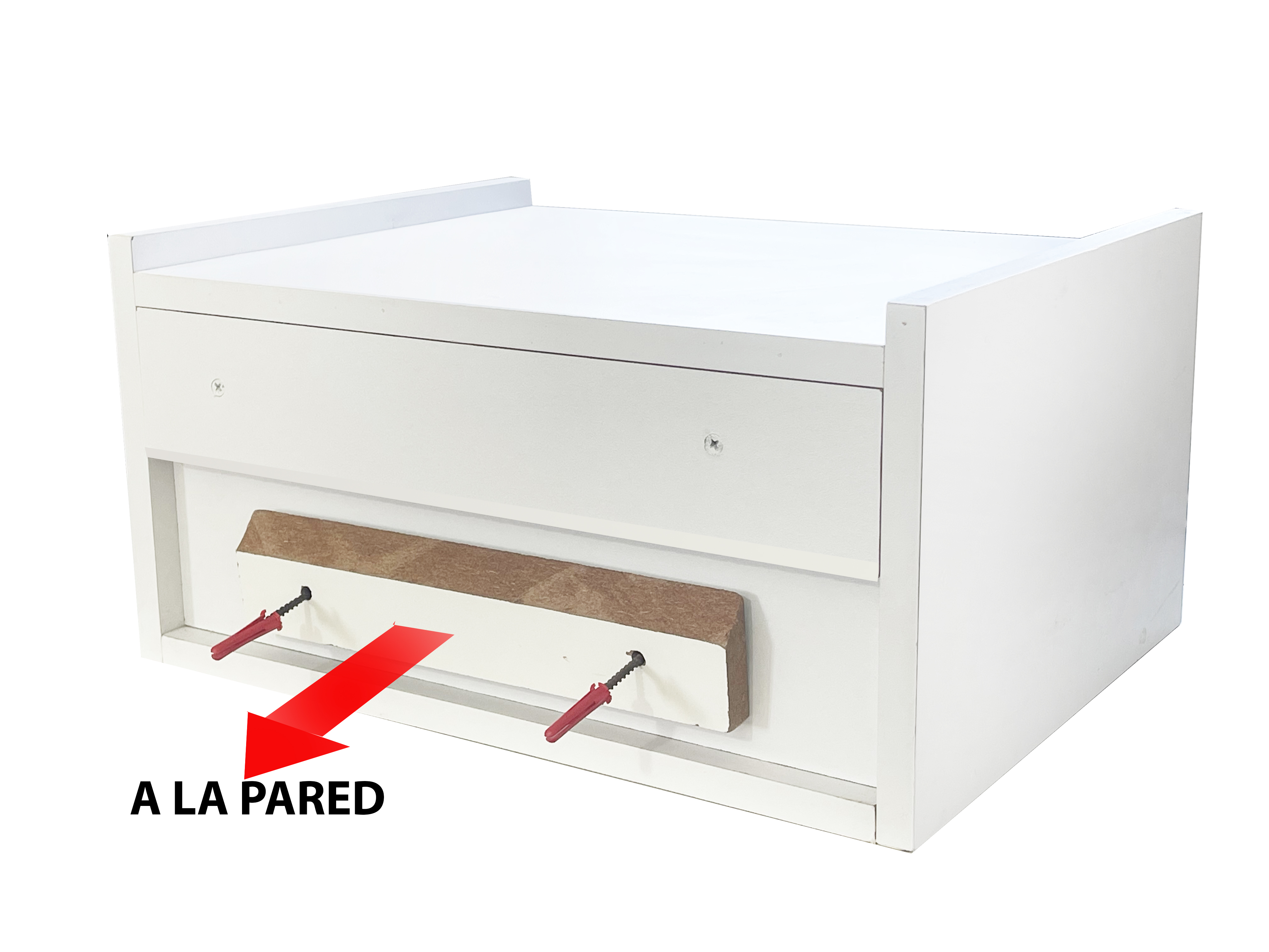 Mesa Mueble Flotante Incluye Luz Led Buro Moderno con Ensamblado y Estilo Color Blanco.