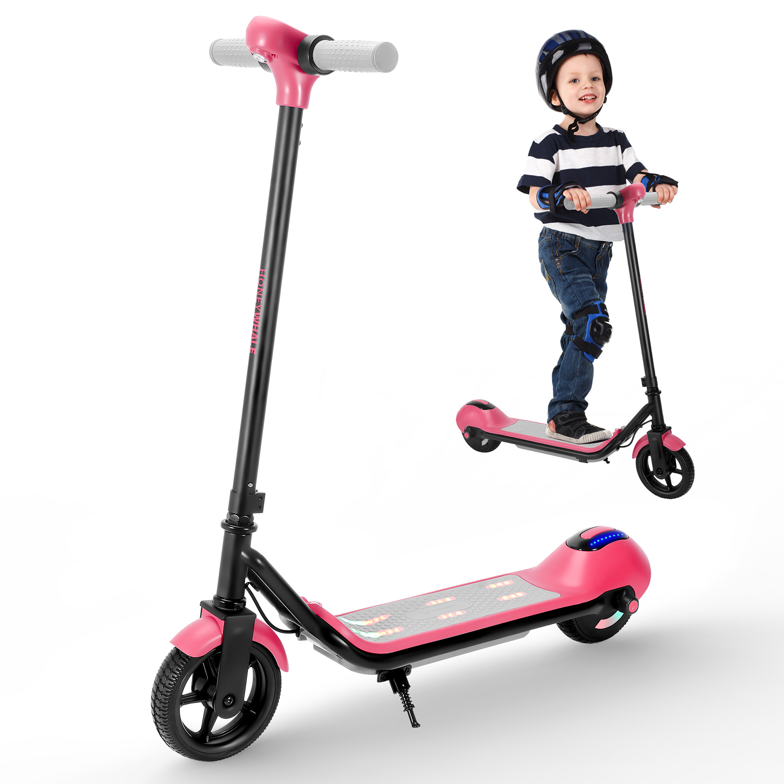 Scooter eléctrico infantil Honey Whale E2 Rosa.