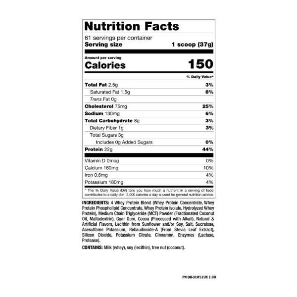 Proteina Mutant Whey 5Lbs. 61 Serv. - Galletas con crema