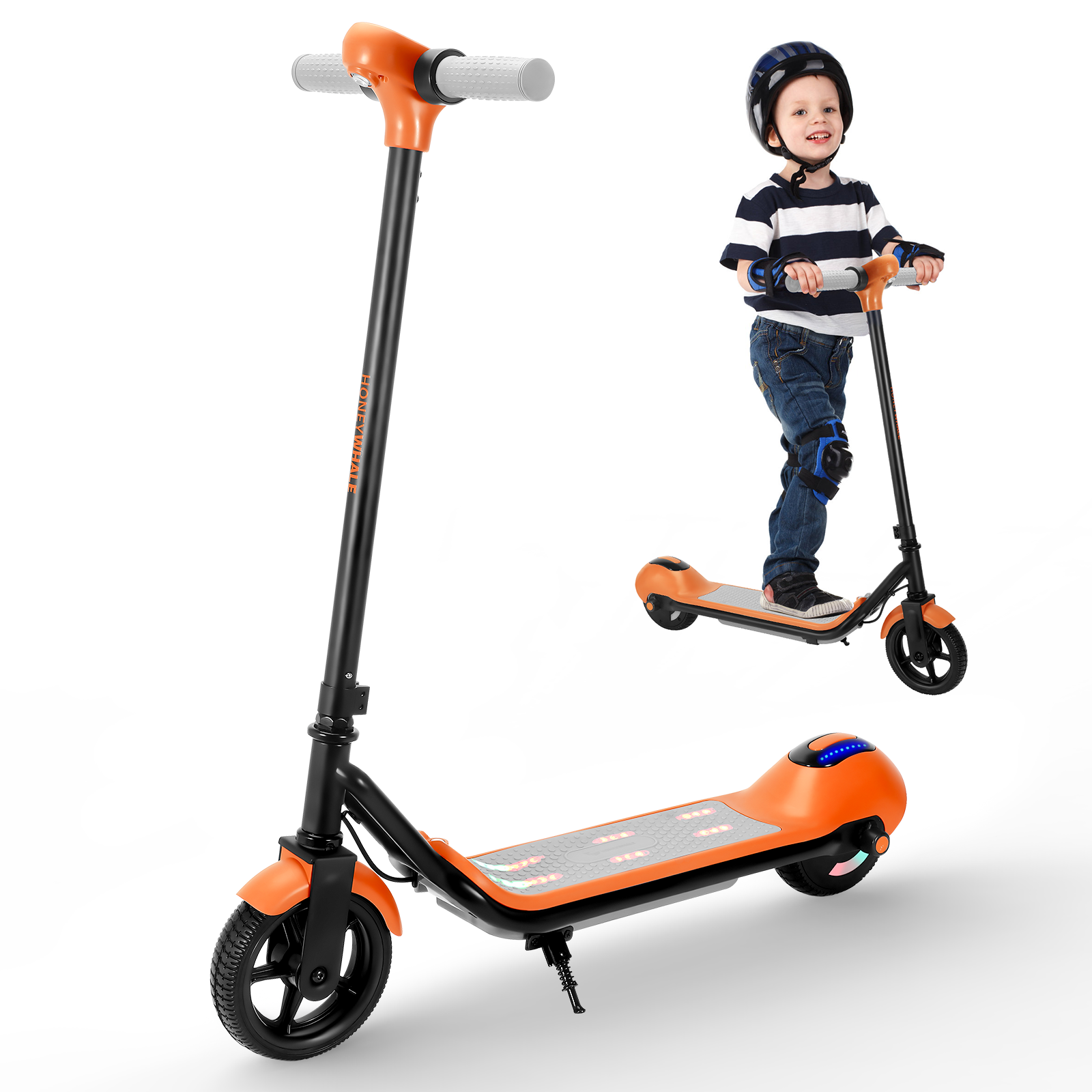 Scooter eléctrico infantil Honey Whale E2 Naranja.
