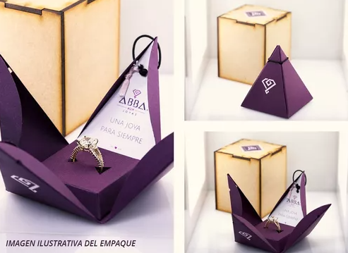 ANILLO DE COMPROMISO 14K ORO ROSA CON PIEDRA ZURI ABBA JOYAS