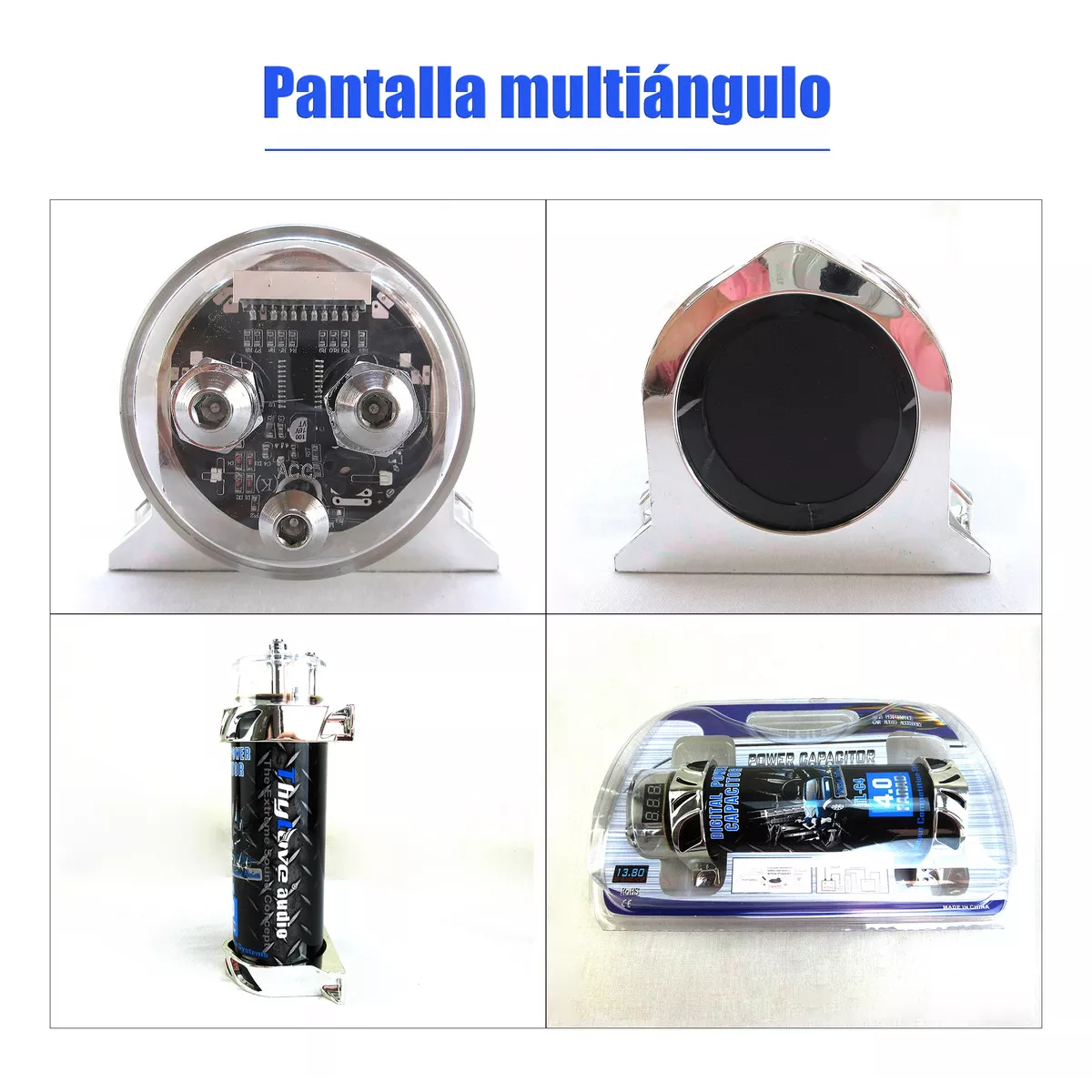 Capacitor Para Sonido Audio Rock Carros 4.0 Faradios Digital