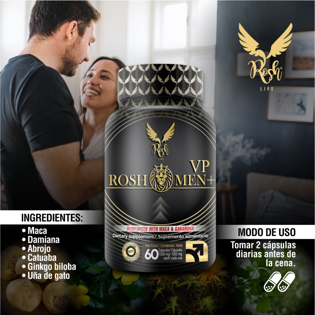 Próstata Sana ROSH MEN VP  maca vigorizante masculino 60 capsulas 