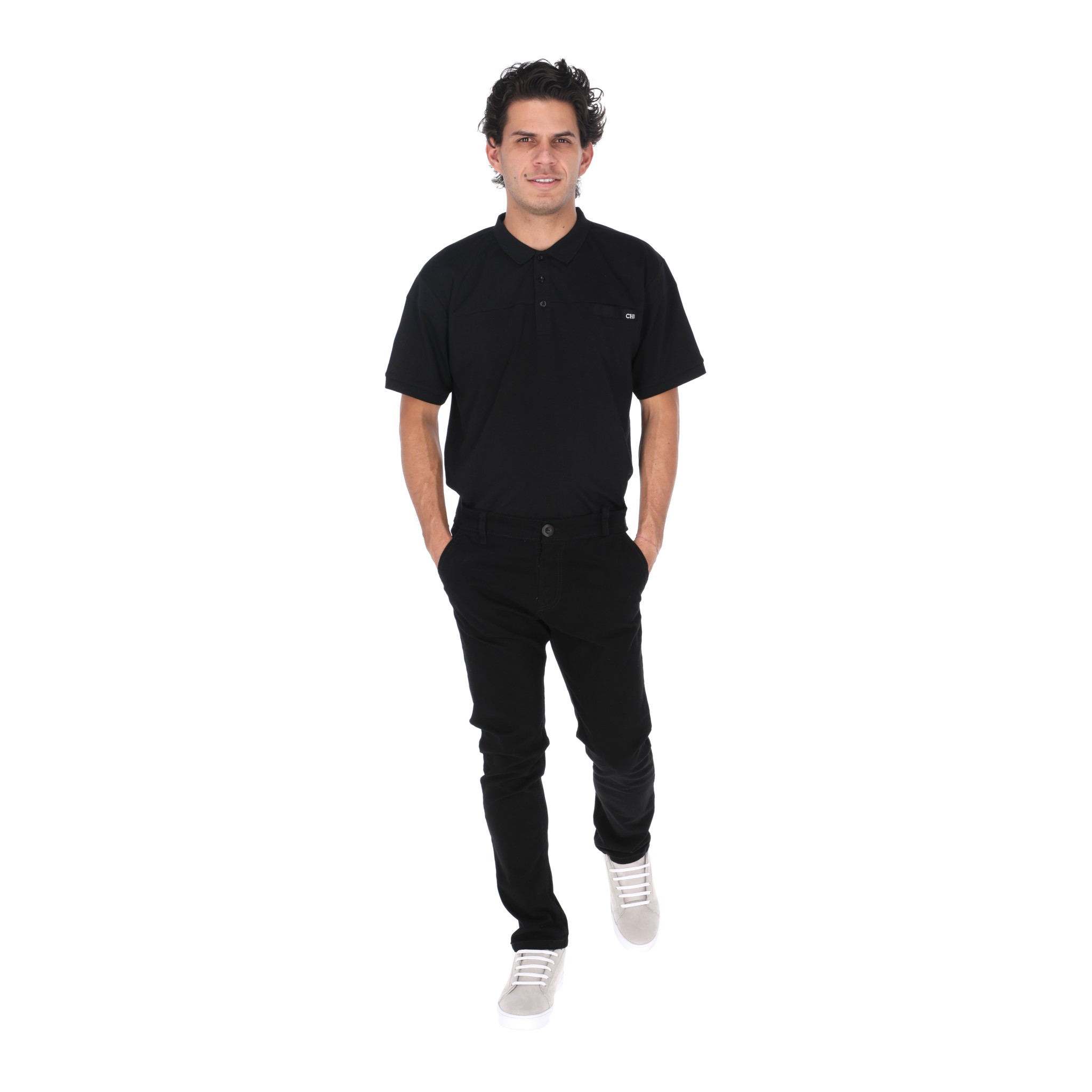 Pantalòn Negro Jeans Corte Recto Para Hombre