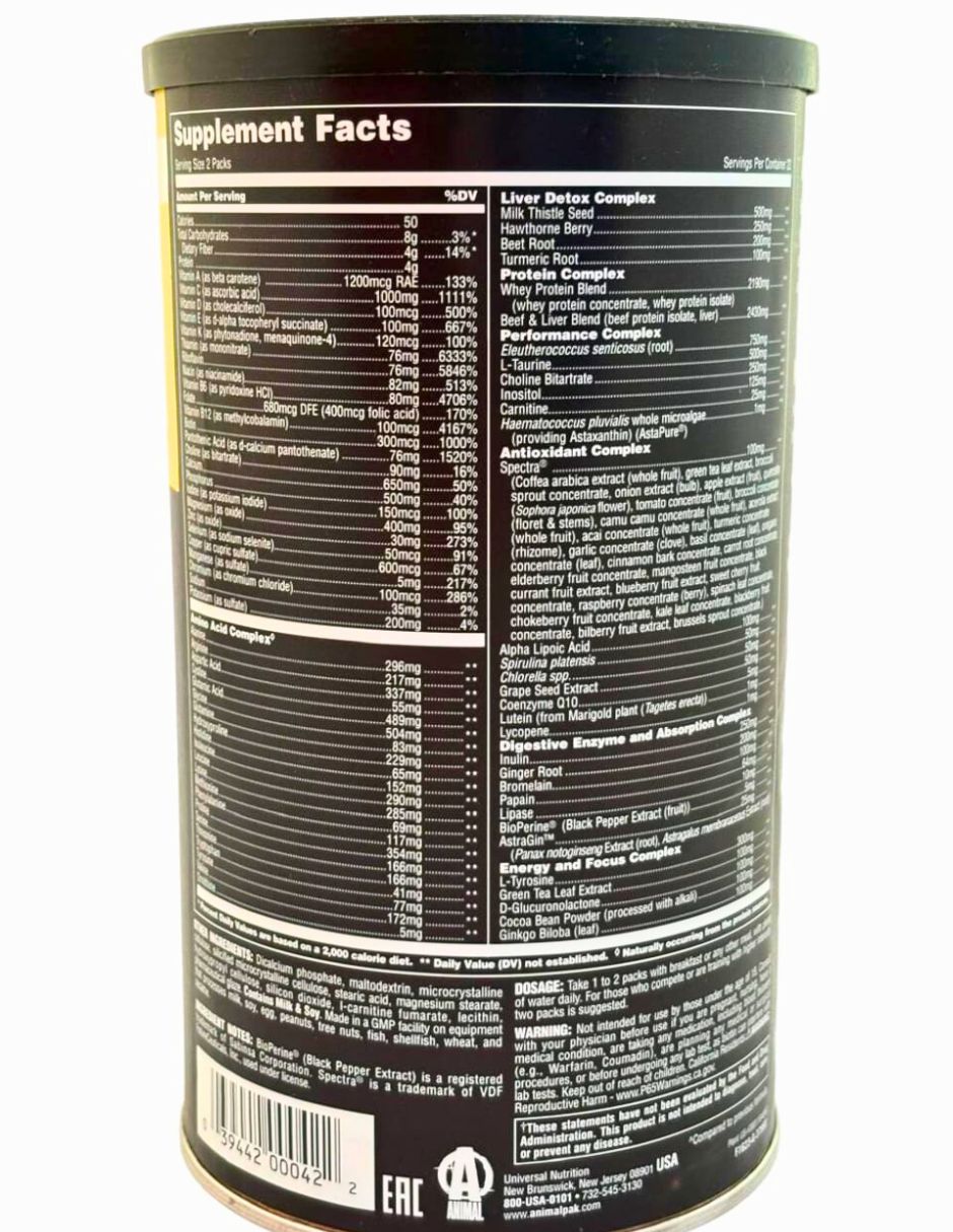 Multivitaminico Animal Pack 44 Serv.