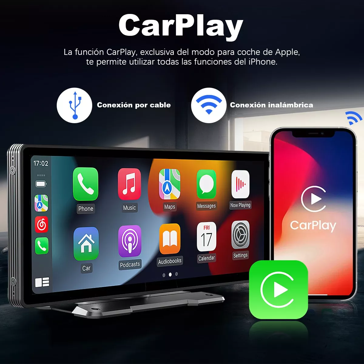 Estéreo Inalámbrico Para Coche 10 Para Apple Carplay +cámara