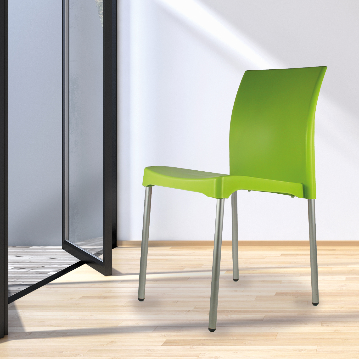 Set 4 Sillas para comedor Vivanti Verde plastico Mundo In.