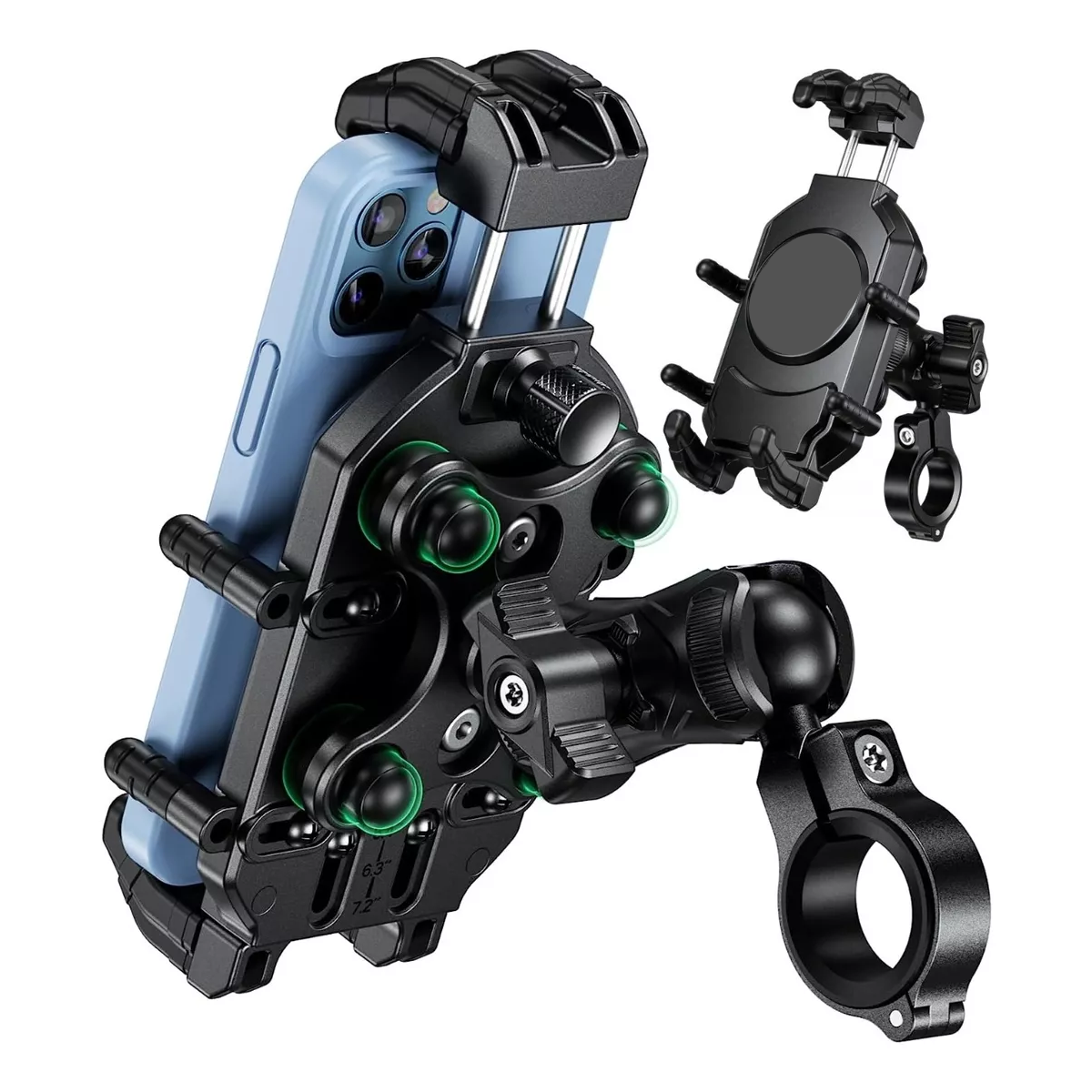 Soporte Porta Celular Antirrobopara Motocicleta Amortiguado