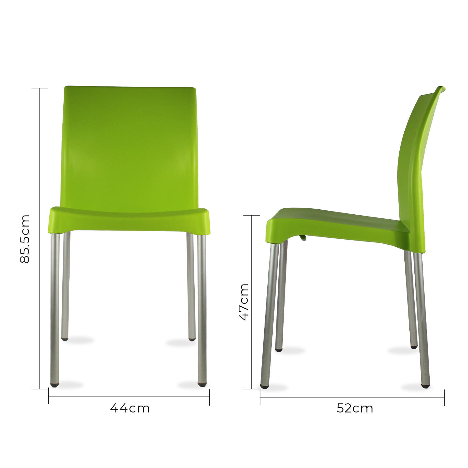 Set 4 Sillas para comedor Vivanti Verde plastico Mundo In.