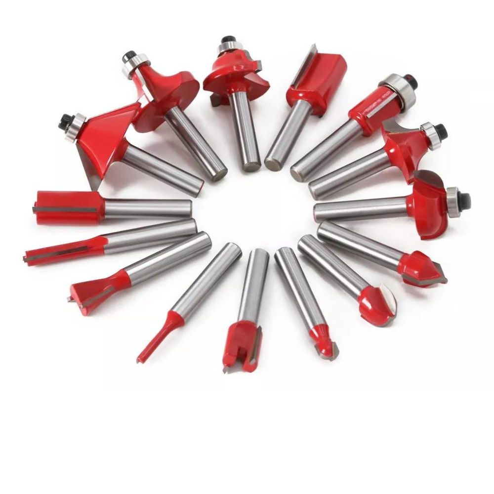 Fresas para router 1/4 (brocas router 1/4) 15 pz