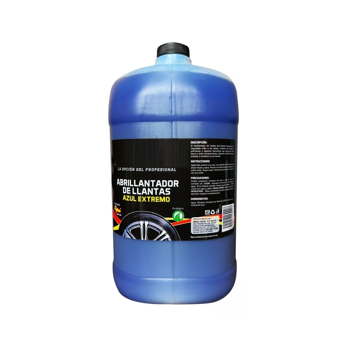 Abrillantador De Llantas Azul Extremo 4 Litros