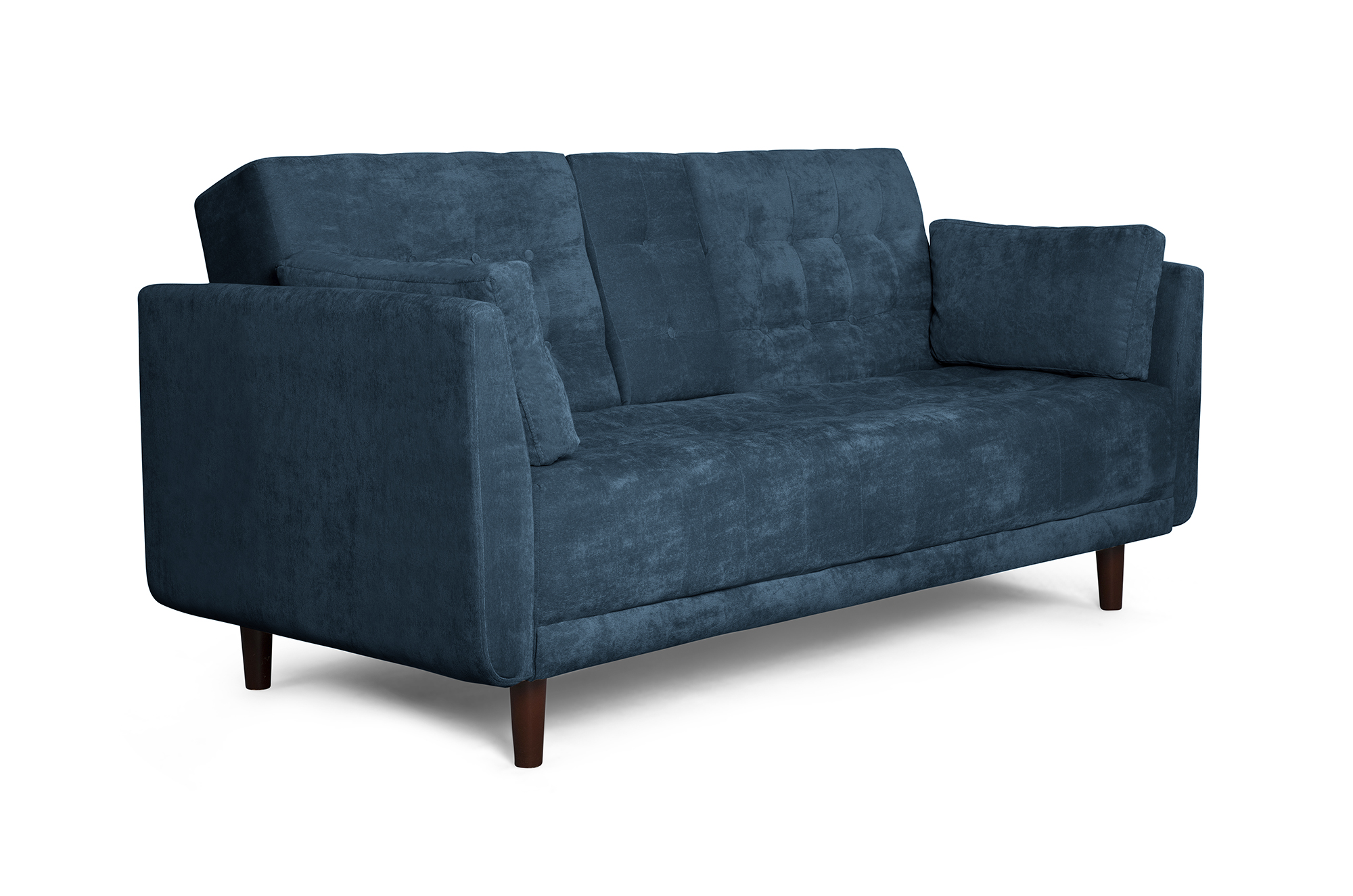 Sofá Cama Rocco Olivo Makora Beehive de velvet con portavasos.