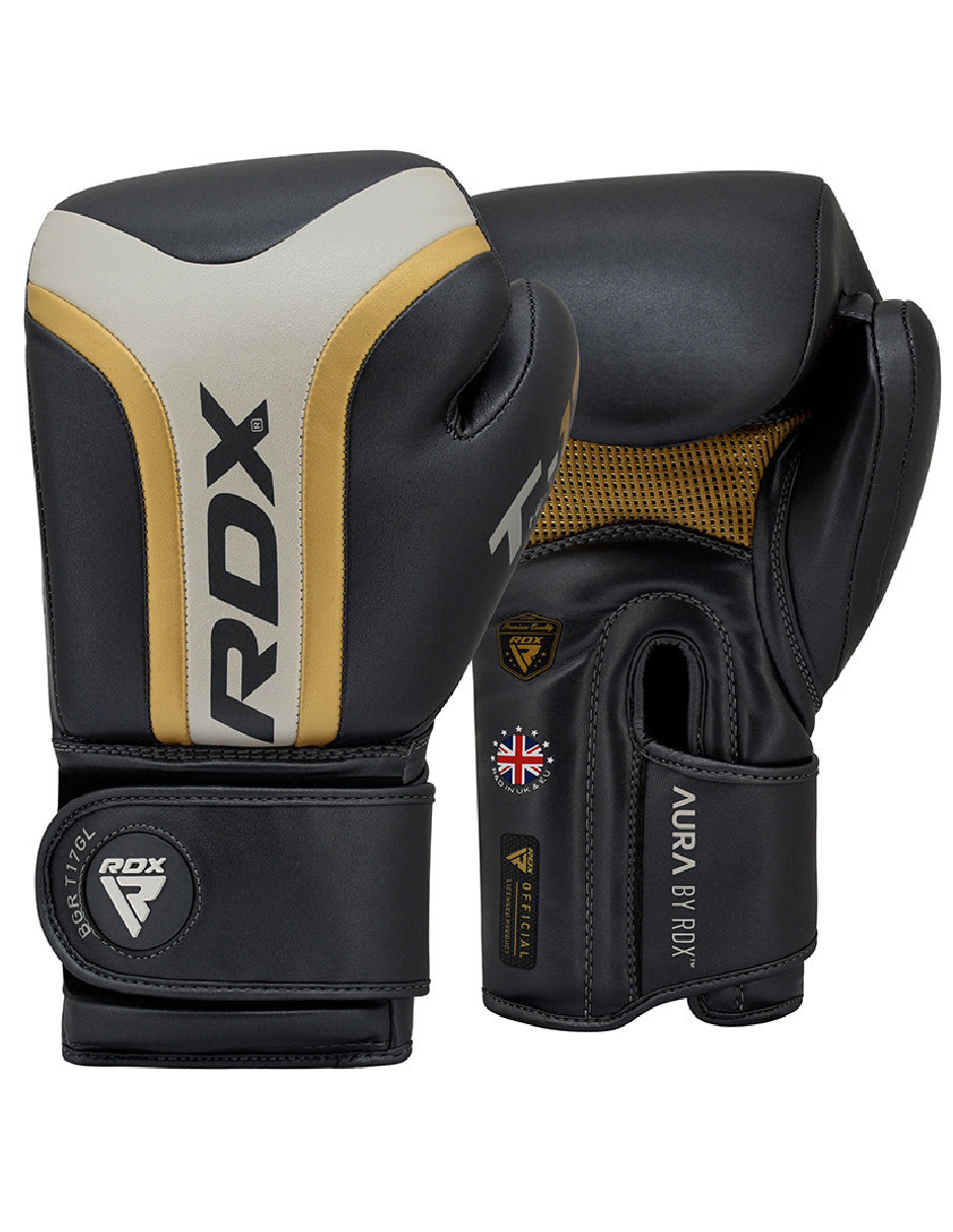 GUANTES DE BOX T17 DE PIEL RDX MMA SPARRING .